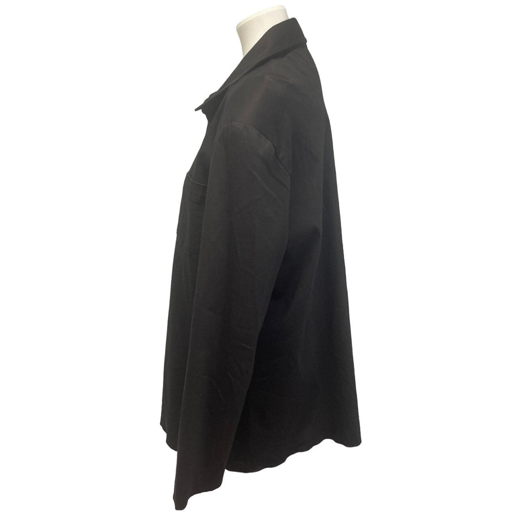 Merona Womens Large Cotton Blend Lined Button Up Padded Shoulder Jacket