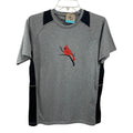 New Hand Printed Youth Boys Large Red Cardinal Bird Short Sleeve Sport Tee Shirt