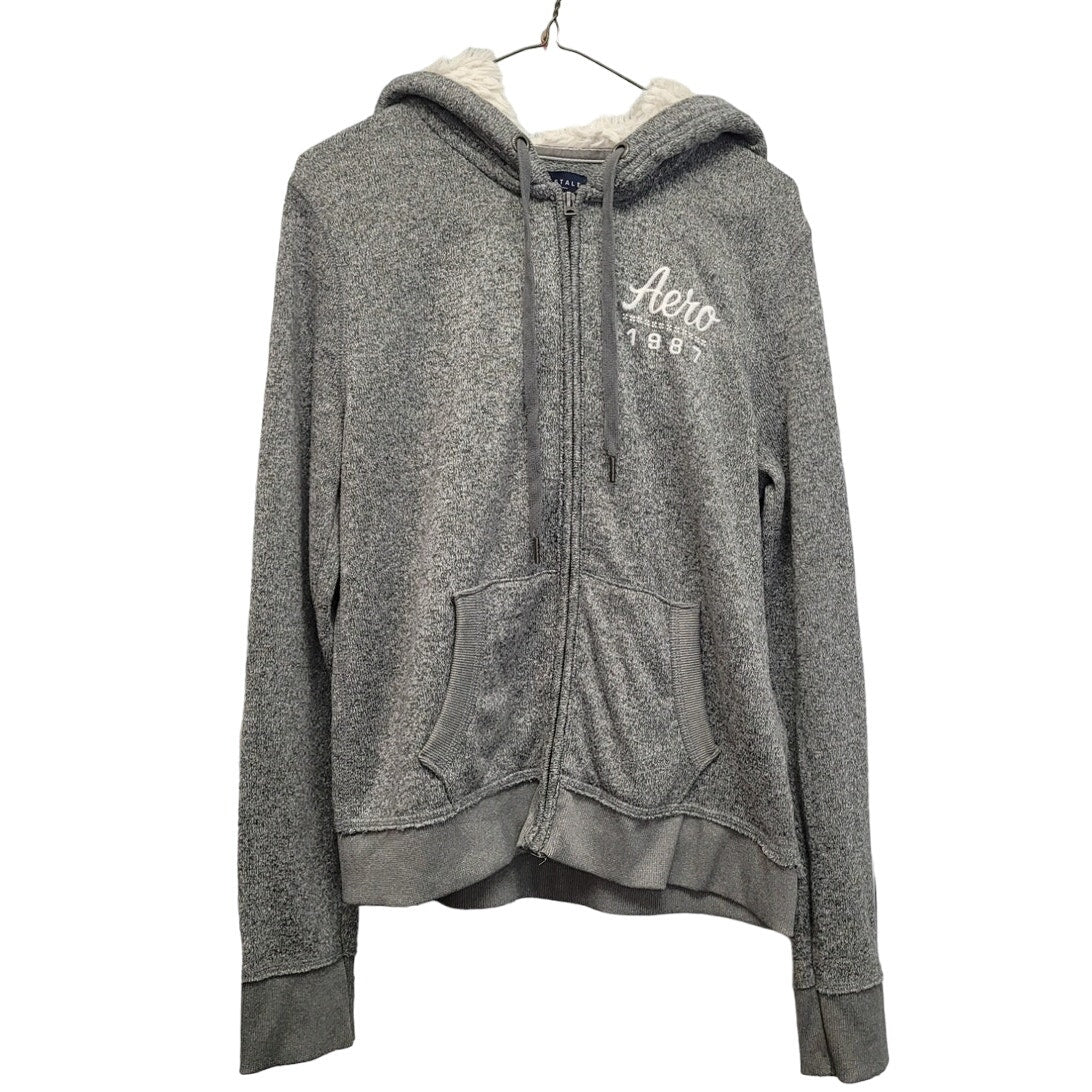 Aeropostale Womens Large 100% Polyester Long Sleeve Full Zip Hooded Jacket