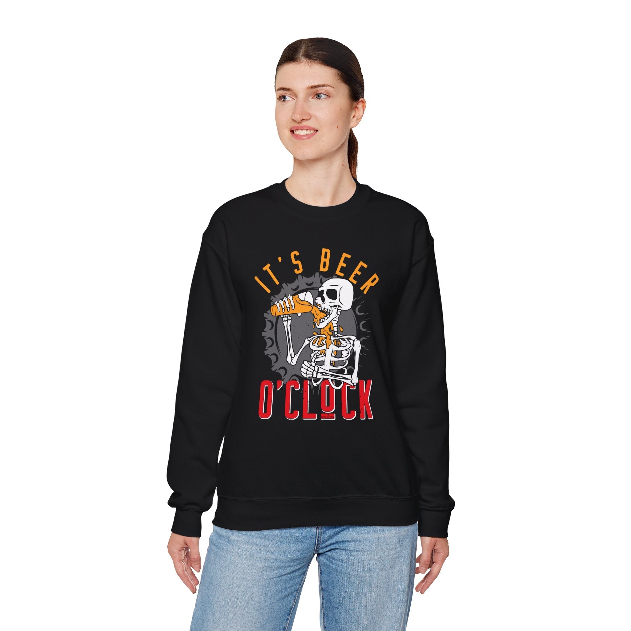 It's Beer O'Clock Skeleton Crewneck Sweatshirt