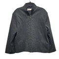 Alfred Dunner Womens Petite Medium Long Sleeve Studded Front Full Zipper Jacket
