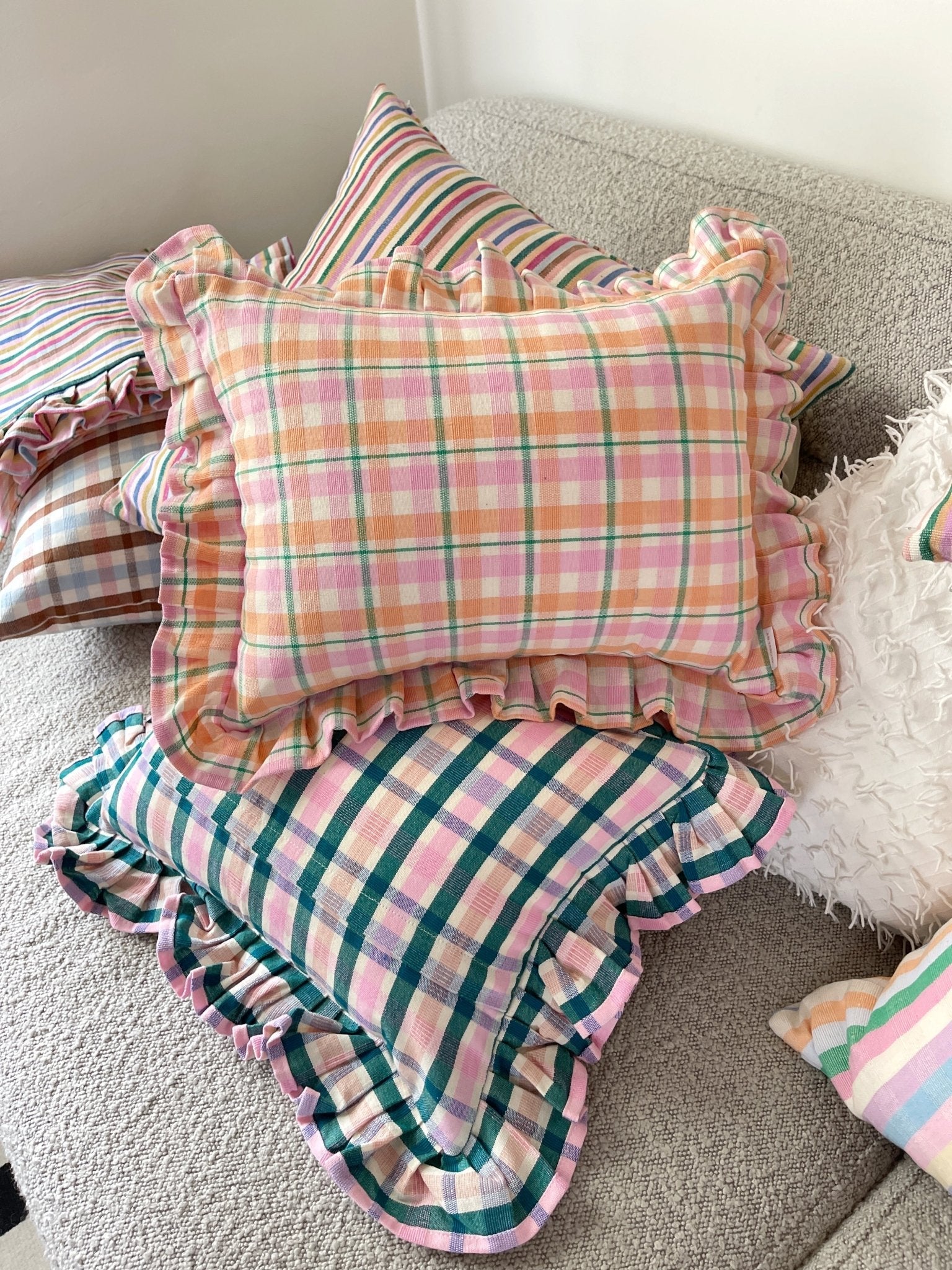 Valentina Rainbow Stripe Pillows