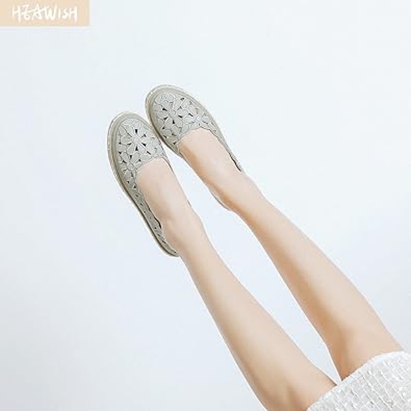 New Heawish Womens 9.5 Silver Daisy Flower Cutoout Espadrille Ballet Flat Shoes