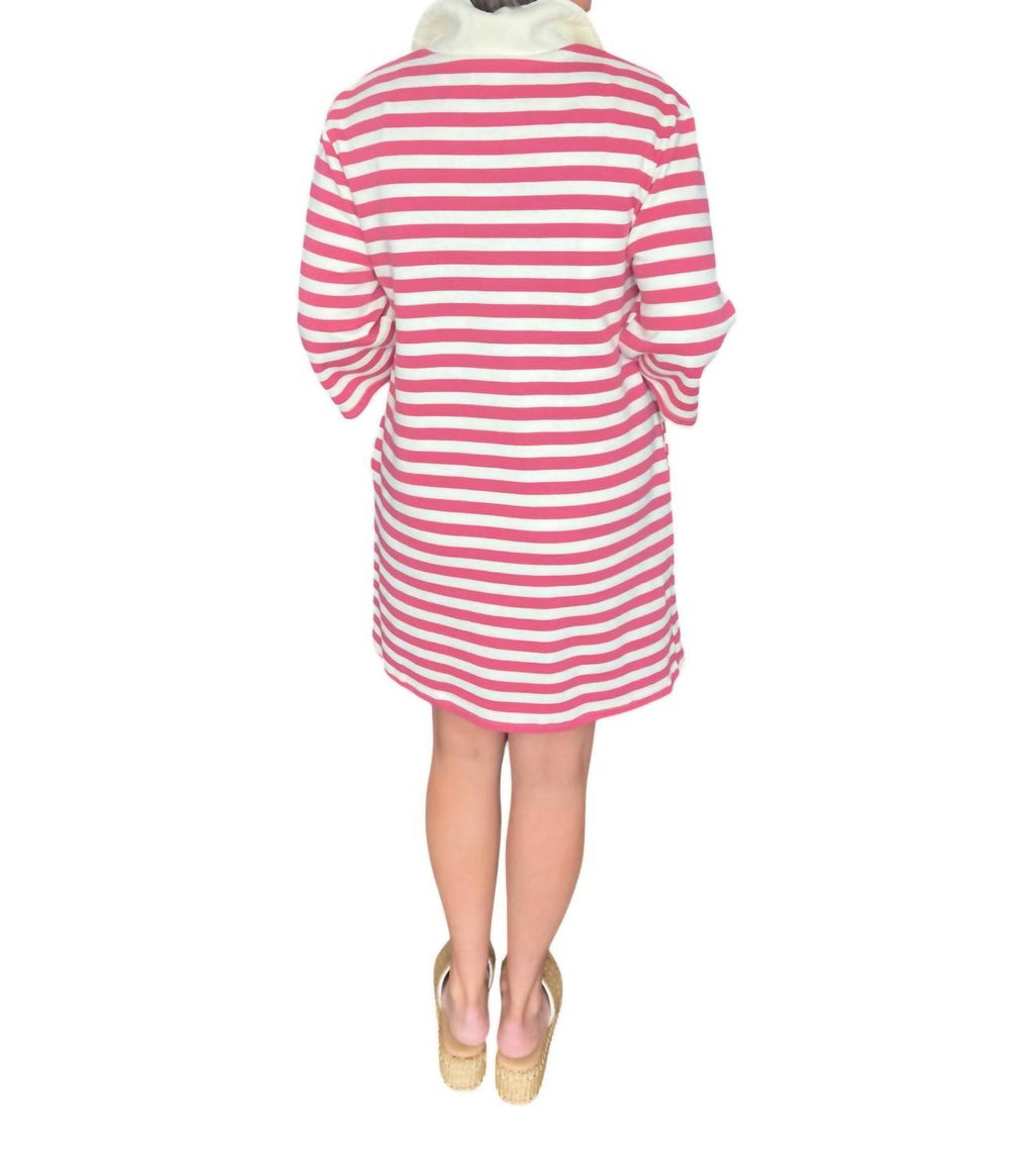 Zip Front Striped Dress