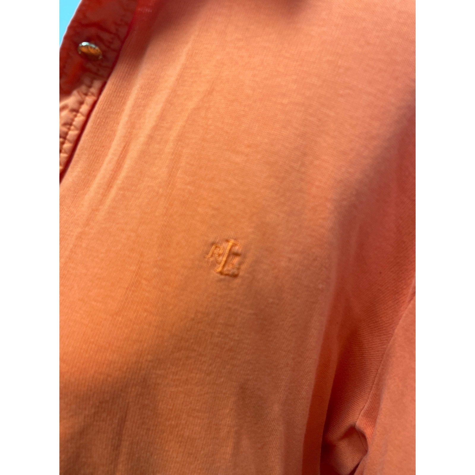 Lauren Ralph Lauren Womens Plus Size 2X 100% Cotton Long Sleeve Collared Shirt