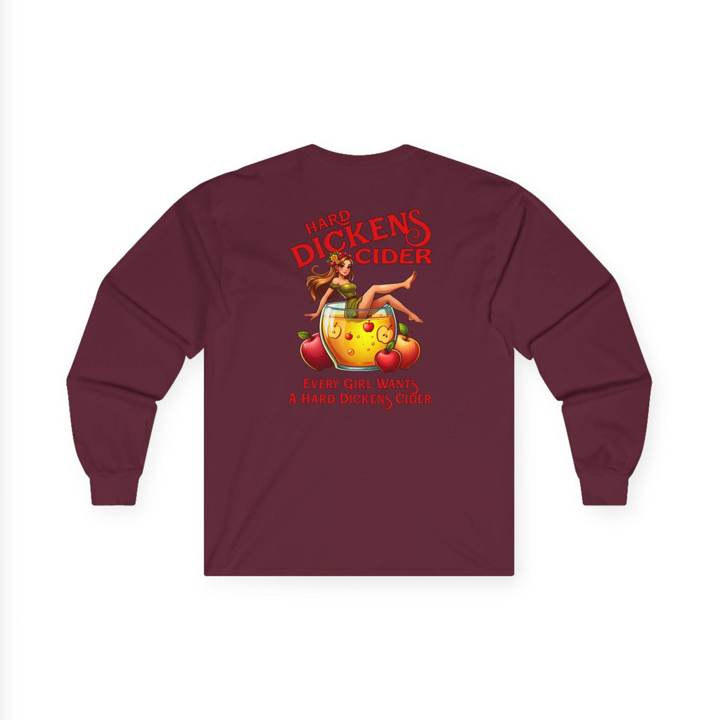 Hard Dickens Cider Front/Back Long Sleeve Tee
