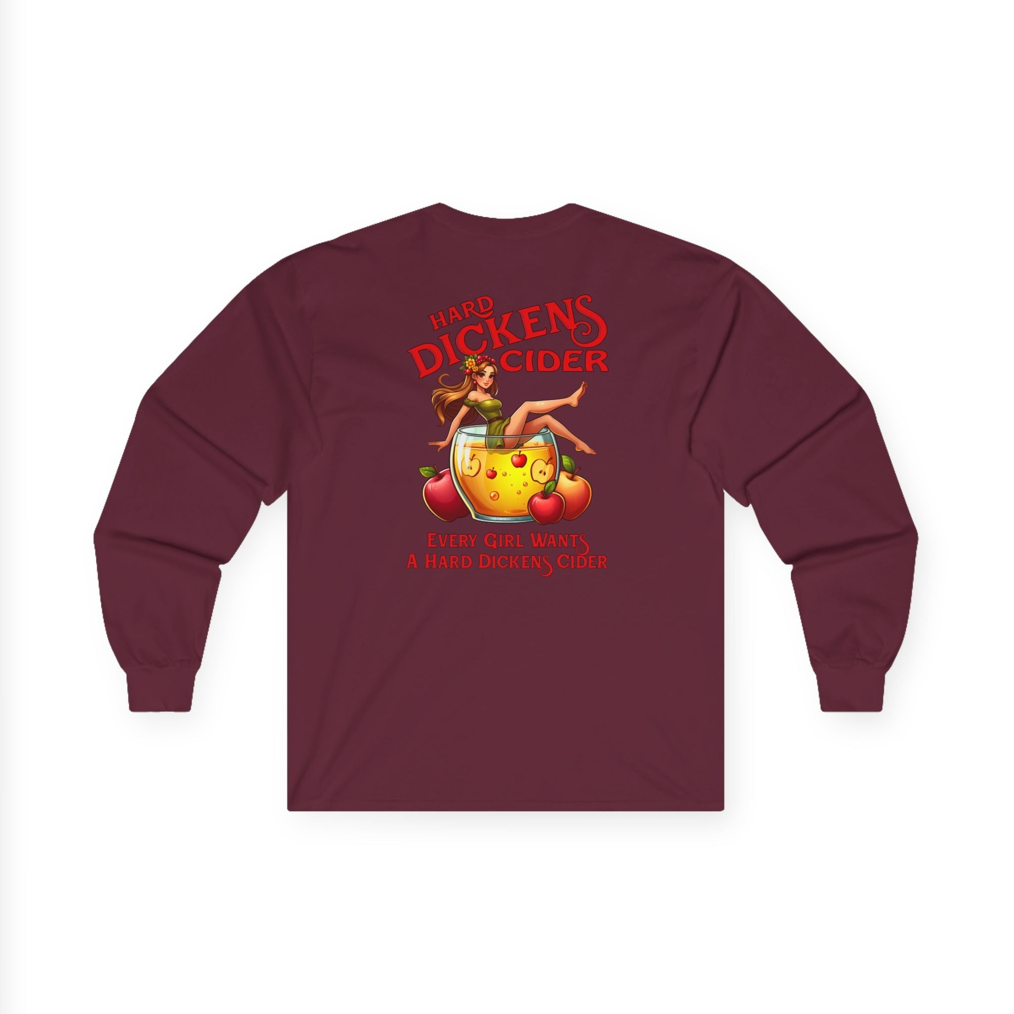 Hard Dickens Cider Front/Back Long Sleeve Tee