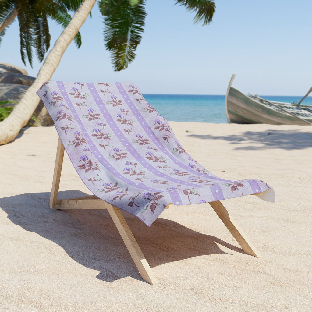 Customizable: Elegant Floral Beach Towel, Summer Accessory, Pool Day Essential, Beach Blanket, Gift for Beach Lovers