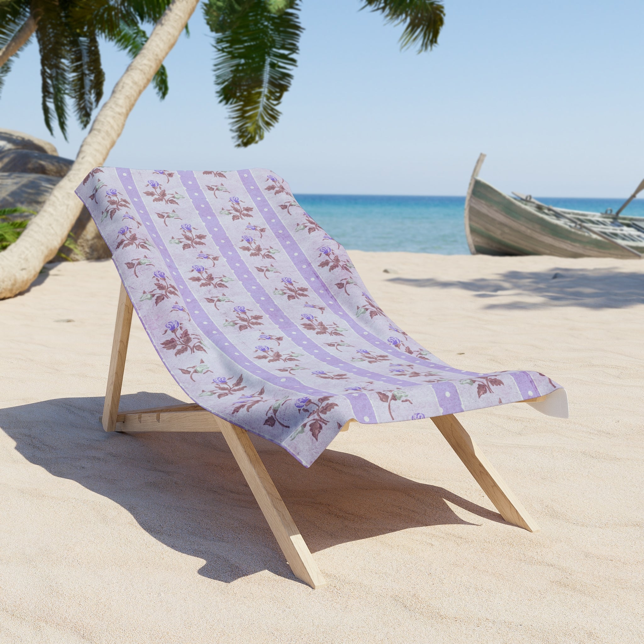 Customizable: Elegant Floral Beach Towel, Summer Accessory, Pool Day Essential, Beach Blanket, Gift for Beach Lovers