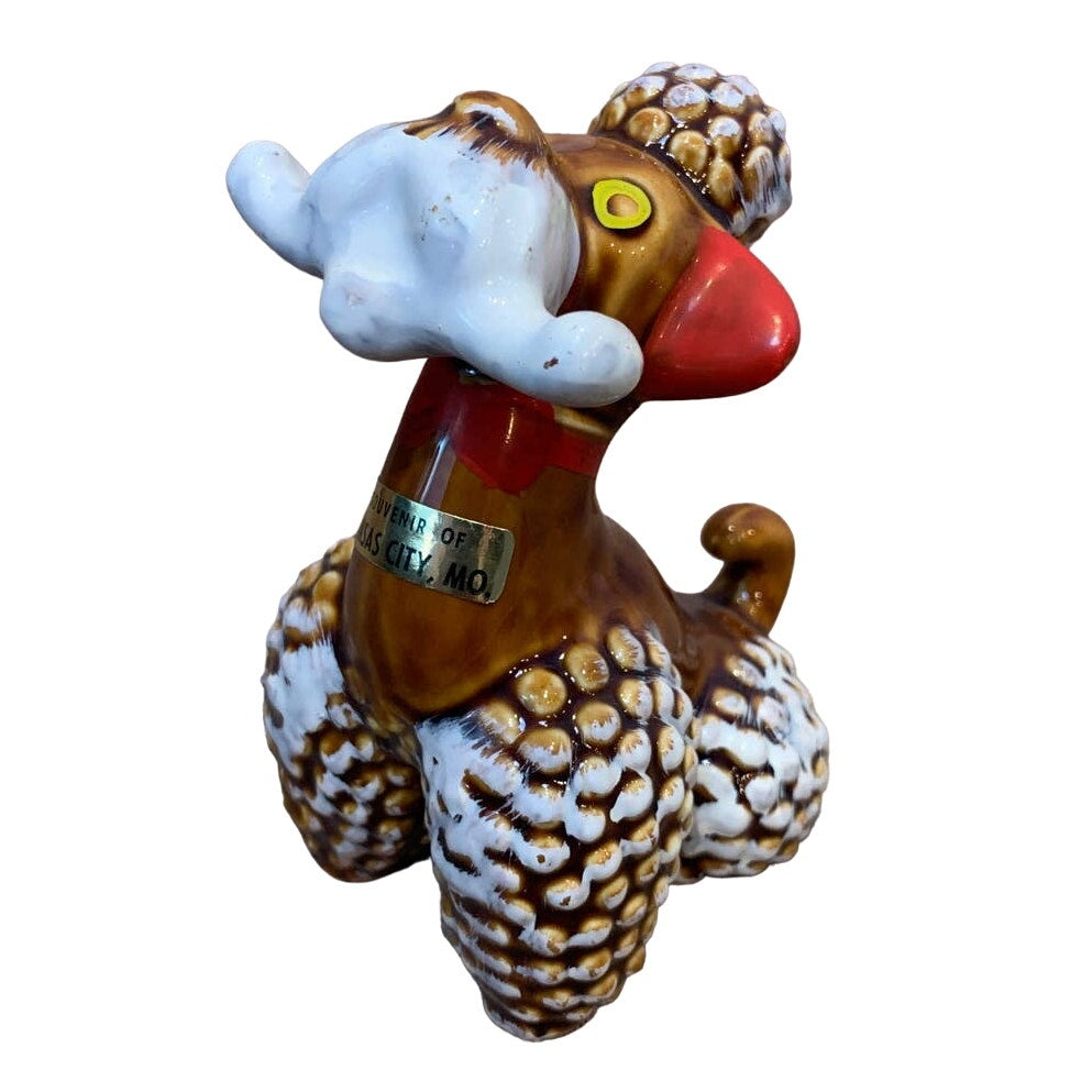 Vintage Made in Japan Souvenir of Kansas City MO Ceramic Dog Figurine Statue