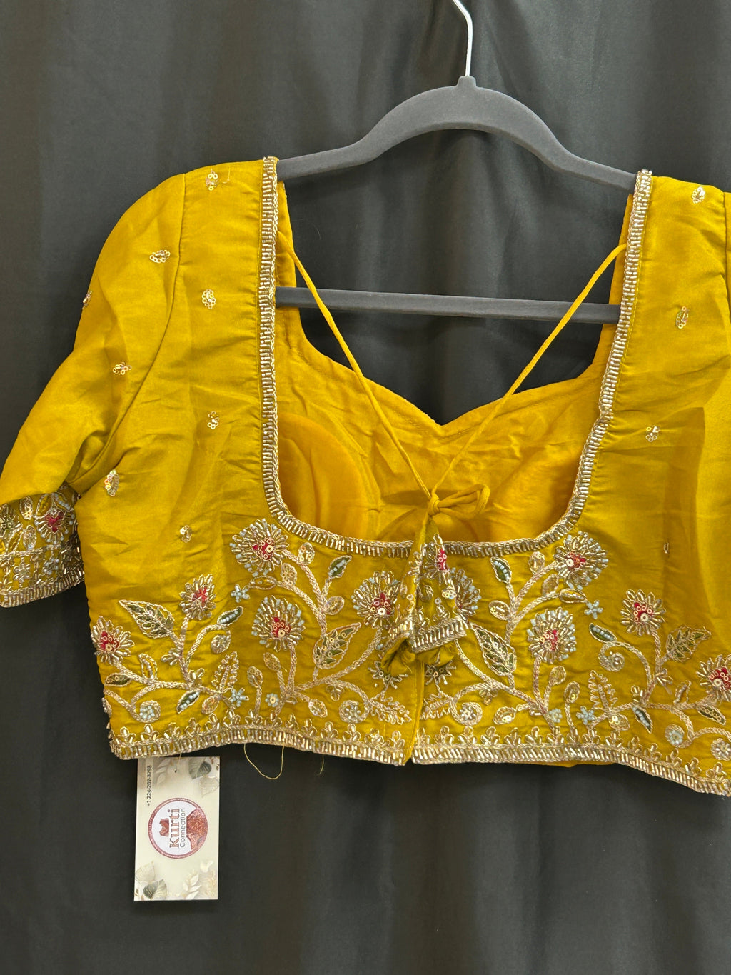 Hand embroidered blouse | tissue silk blouse with all over hand embroidery