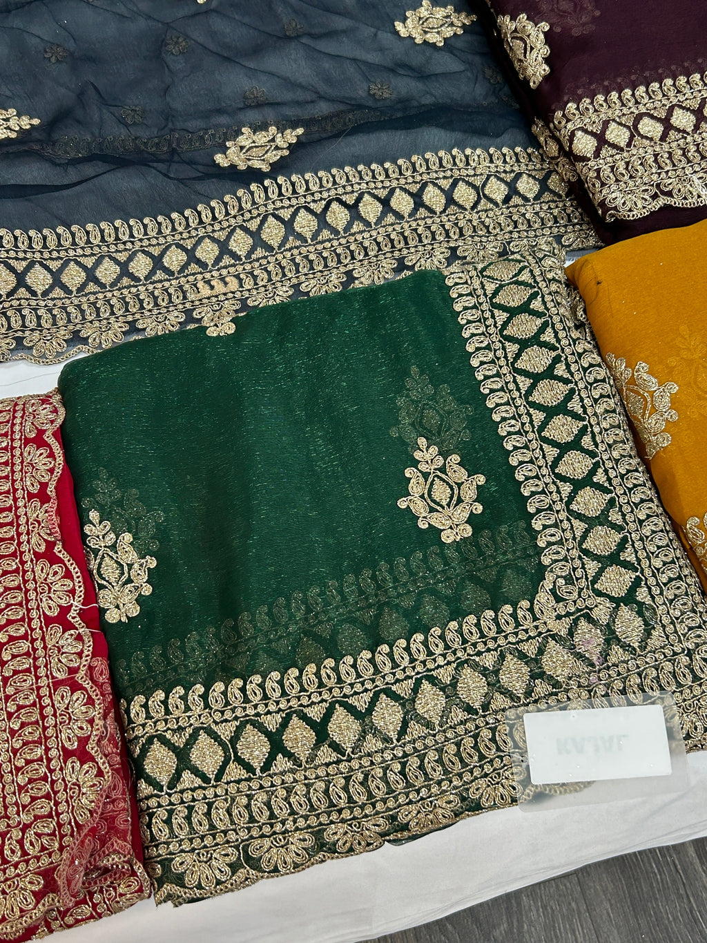 Chiffon heavy work saree: cocktail saree
