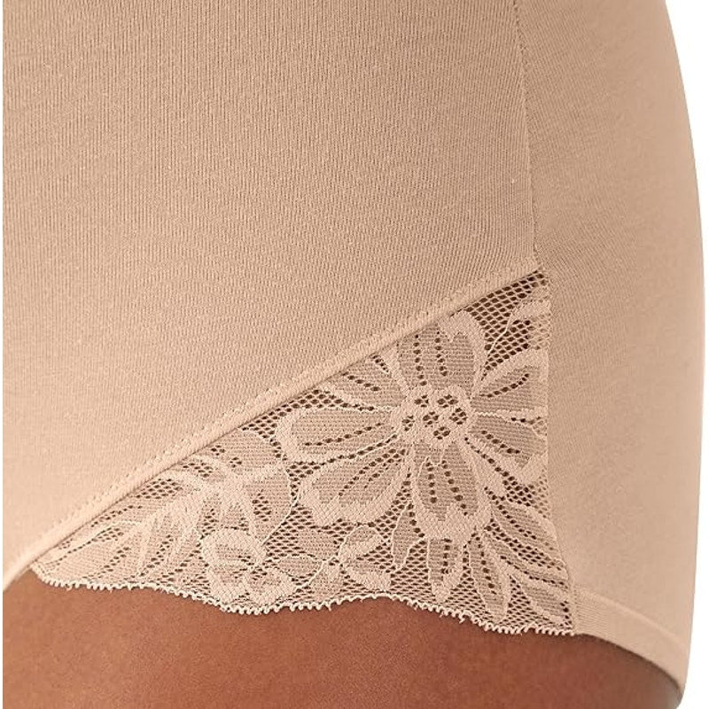 NWT New 2 Pack Bali Womens Large Almond Lace Shapewear Brief Panty Underwear