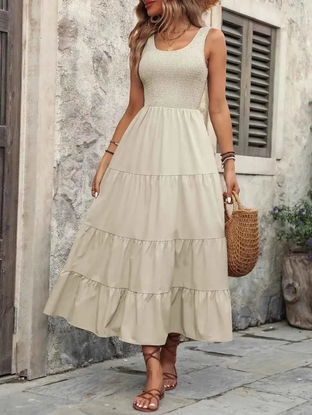 Ivy Lane Smocked Tank Dress - Sleeveless Charm