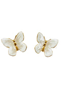 Women's Glassine Butterfly Earrings