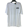 New Hand Printed Mens XL White Jesus Has My Back Short Sleeve Crew Tee Shirt