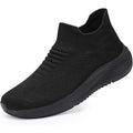 Shulook Womens Size 8 Black Mesh Slip On Breathable Comfort Walking Shoes