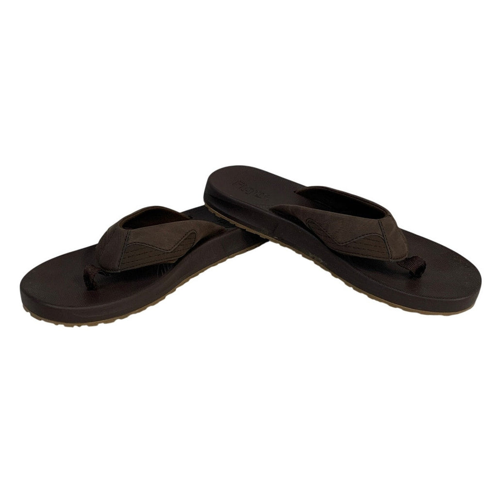 Flojos Mens Size 10 Brown Sandals Flip Flop Thong Slip On Round Toe Shoes