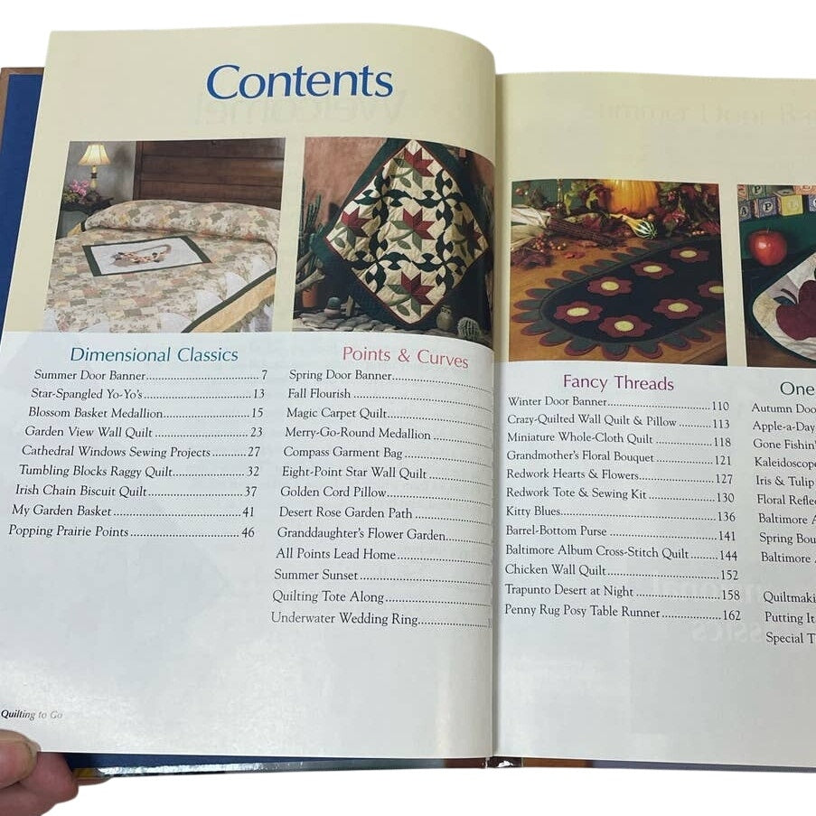Vintage 2003 Quilting To Go Jeanne Stauffer Sandra Hatch White Birches Book