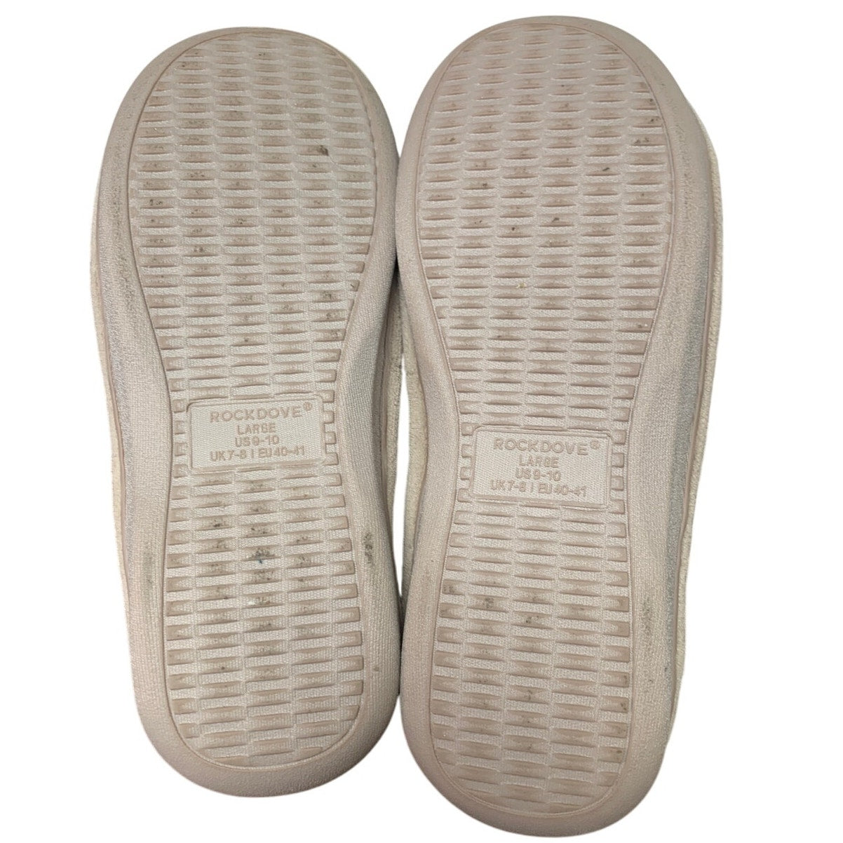 RockDove Womens Size 9/10 Tan Adjustable Hook Loop Memory Foam Slide Slippers