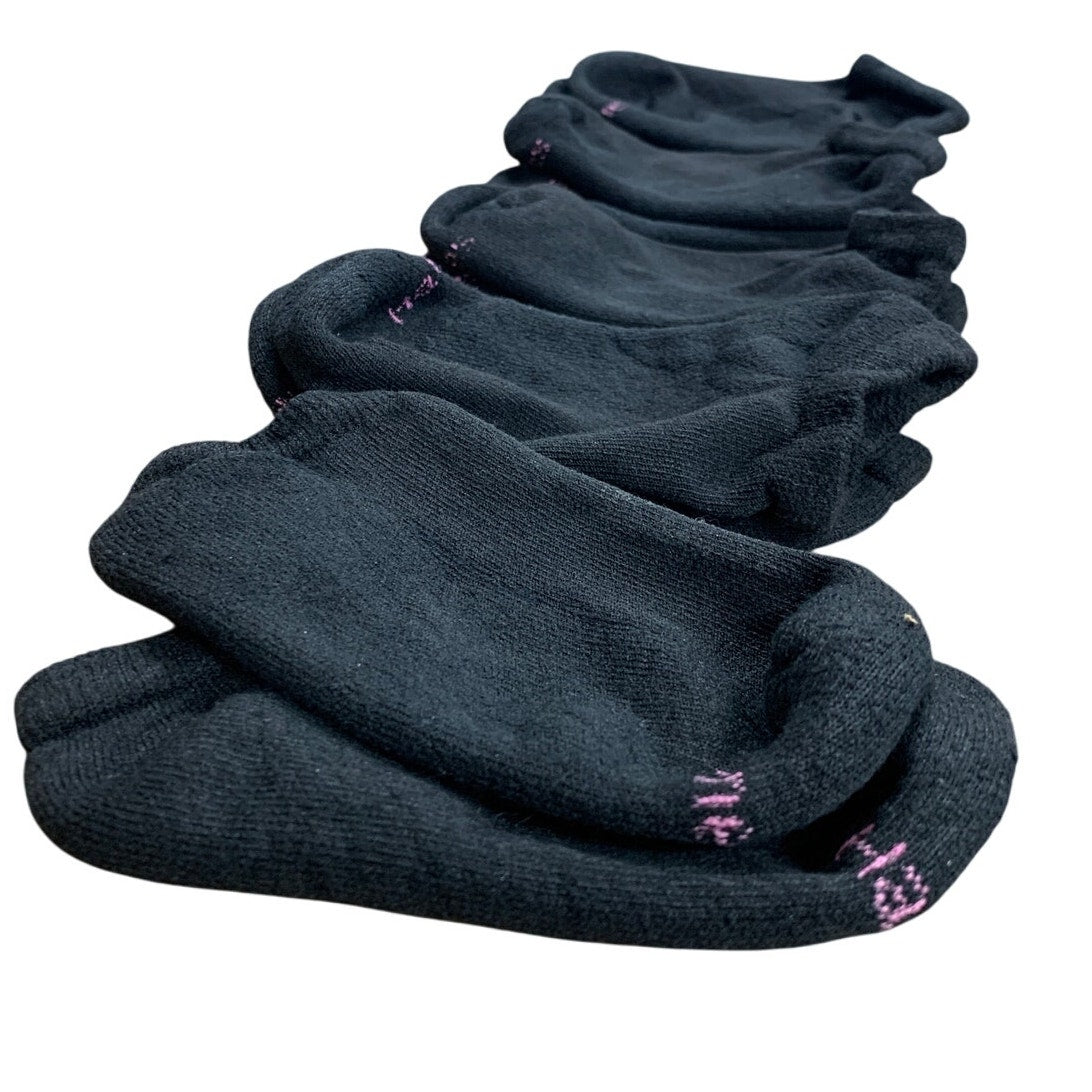10-Pack Hanes Womens 5-9 US Black No Show Soft Moisture Wicking Socks