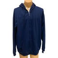 New Hasuit Mens XXL Navy Blue Lightweight PolyCotton Full Zip Hoodie Jacket