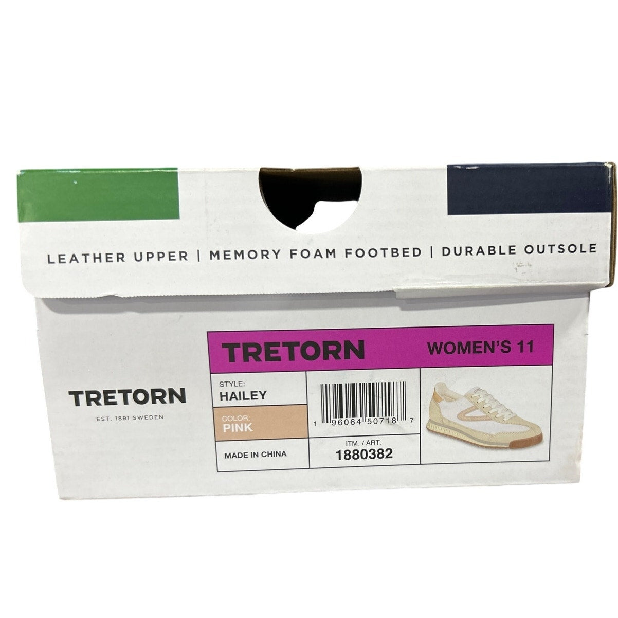 New In Box Tretorn Womens Size 11 Pink Hailey Leather Lace Up Athletic Shoes