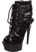 6in. Black Lace Bootie