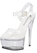 6in. Clear Platform Sandal with Strap