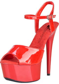 6in. Red Platform Sandal with Strap