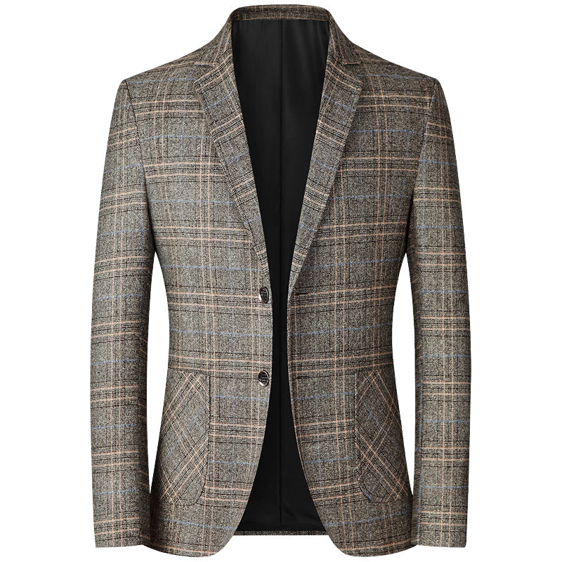 Men's casual middle-aged non ironing top jacket