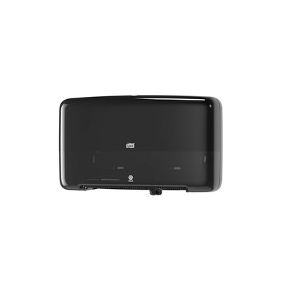 Tork Twin Mini Jumbo Toilet Paper Roll Dispenser Black T2 - 5555290 (QTY:1)
