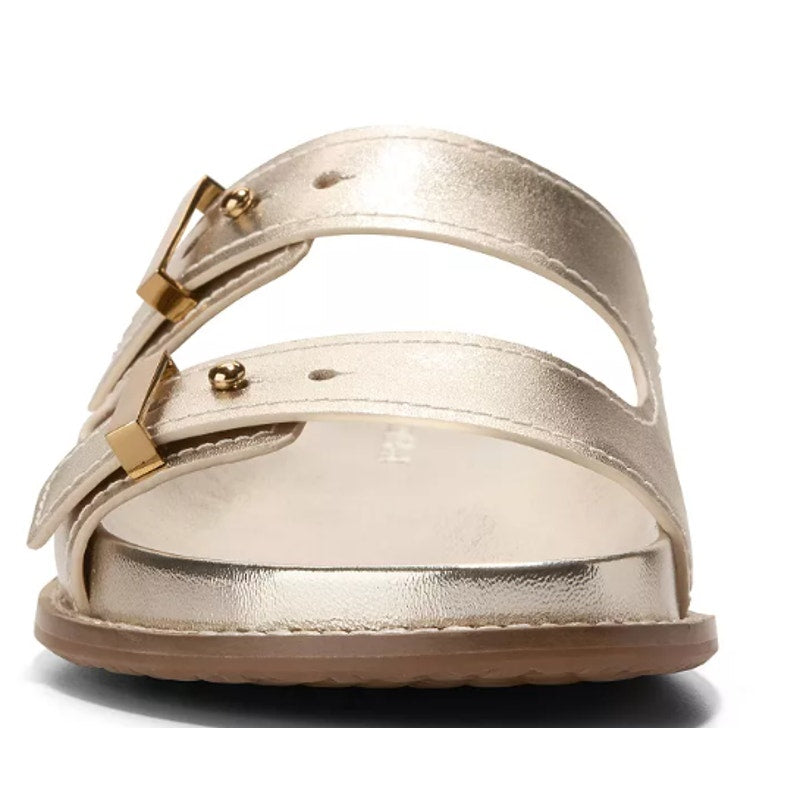 New In Box Cole Haan Womens Size 9 Gold Leather Open Toe Marisol Sandal Shoes