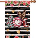 Valentines Day House Flag, Large Valentine Flag, Valentines Day Flags 28 X 40 Double Sided, Decorative Love House Flag Burlap Valentines House Flag, Valentine House Flag for Outside