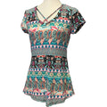 Joe Boxer Ladies Medium Super Soft Boho Floral Print Polyester Blend Long Tee