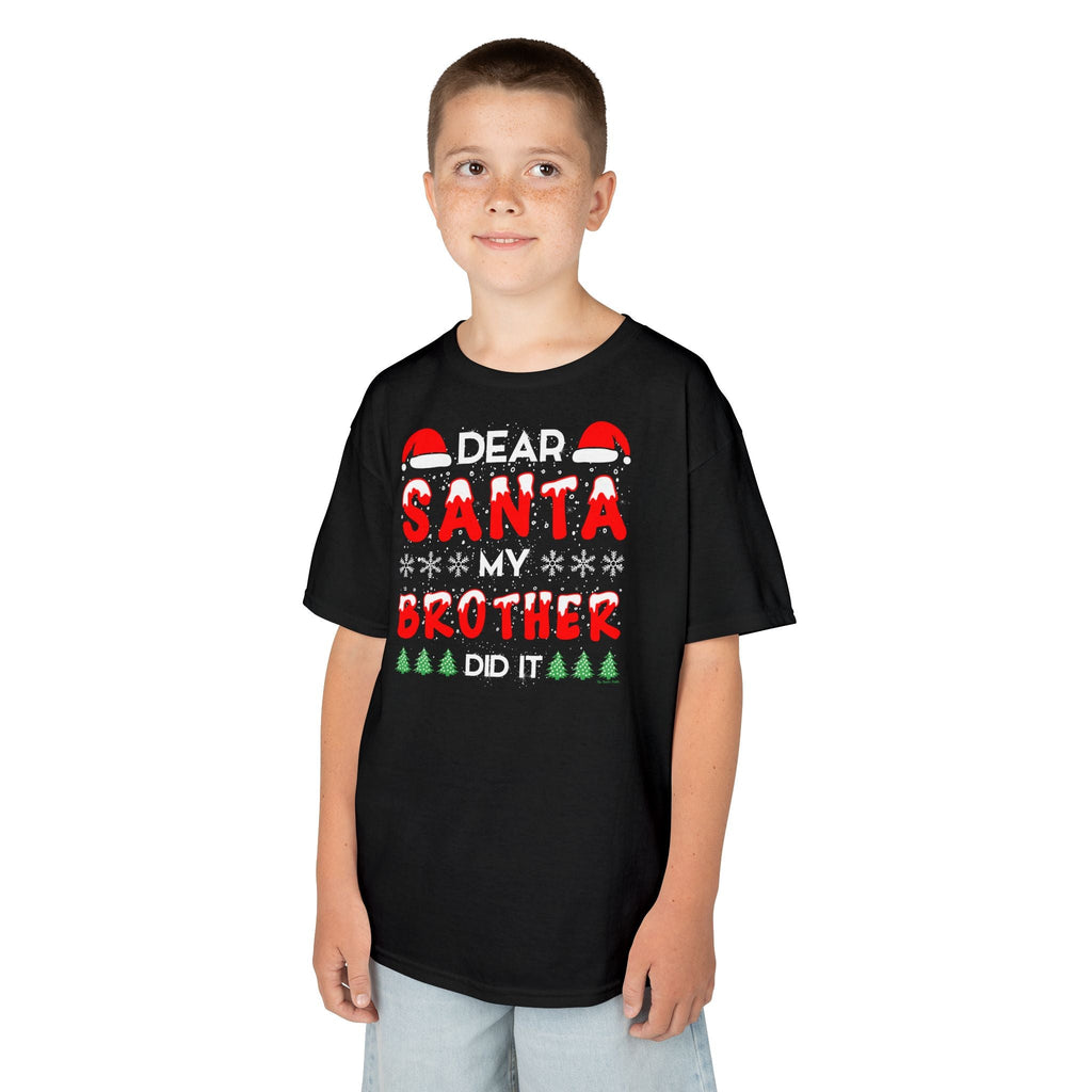 Dear Santa My Brother Did It Kids Tee