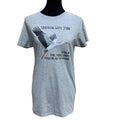 Upcycled Hand Printed Mens Small Ukraine Flag Stork Bird Slava Ukraini Art Tee