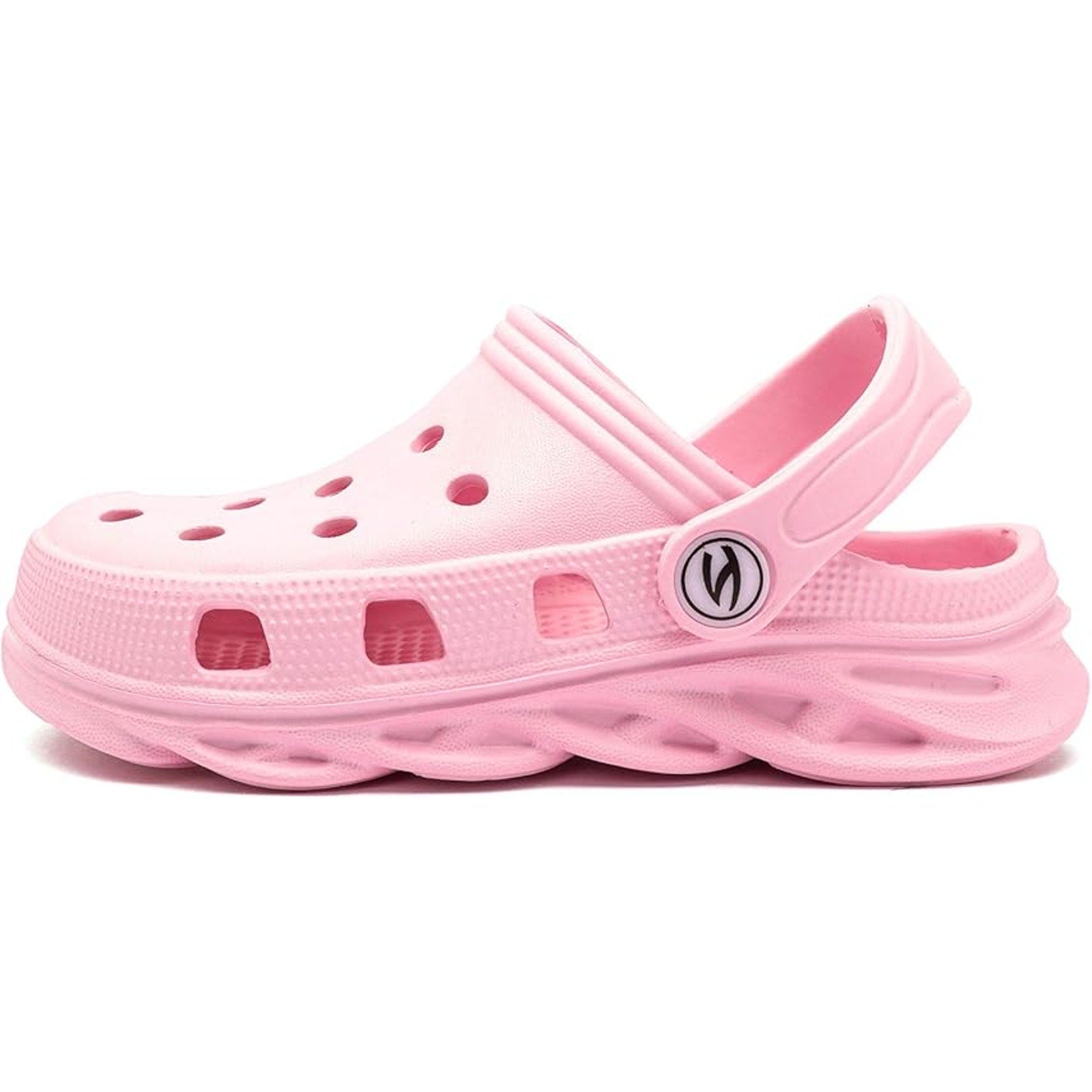New Hobibear Toddler Girls Size 8 Pink Slide On Non Slip Faux Rubber Clogs Shoes