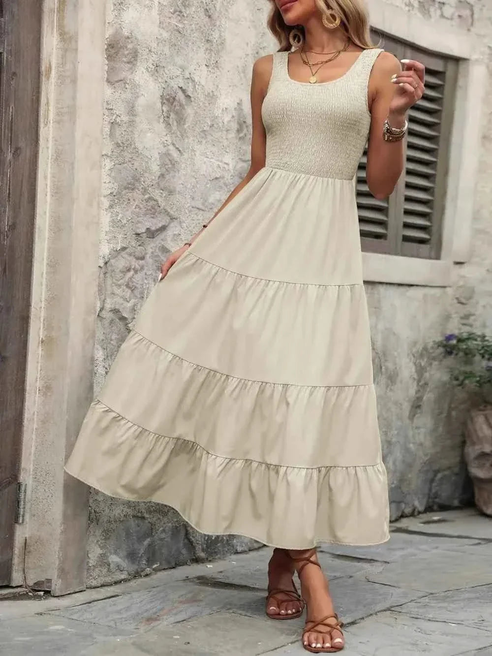 Ivy Lane Smocked Tank Dress - Sleeveless Charm