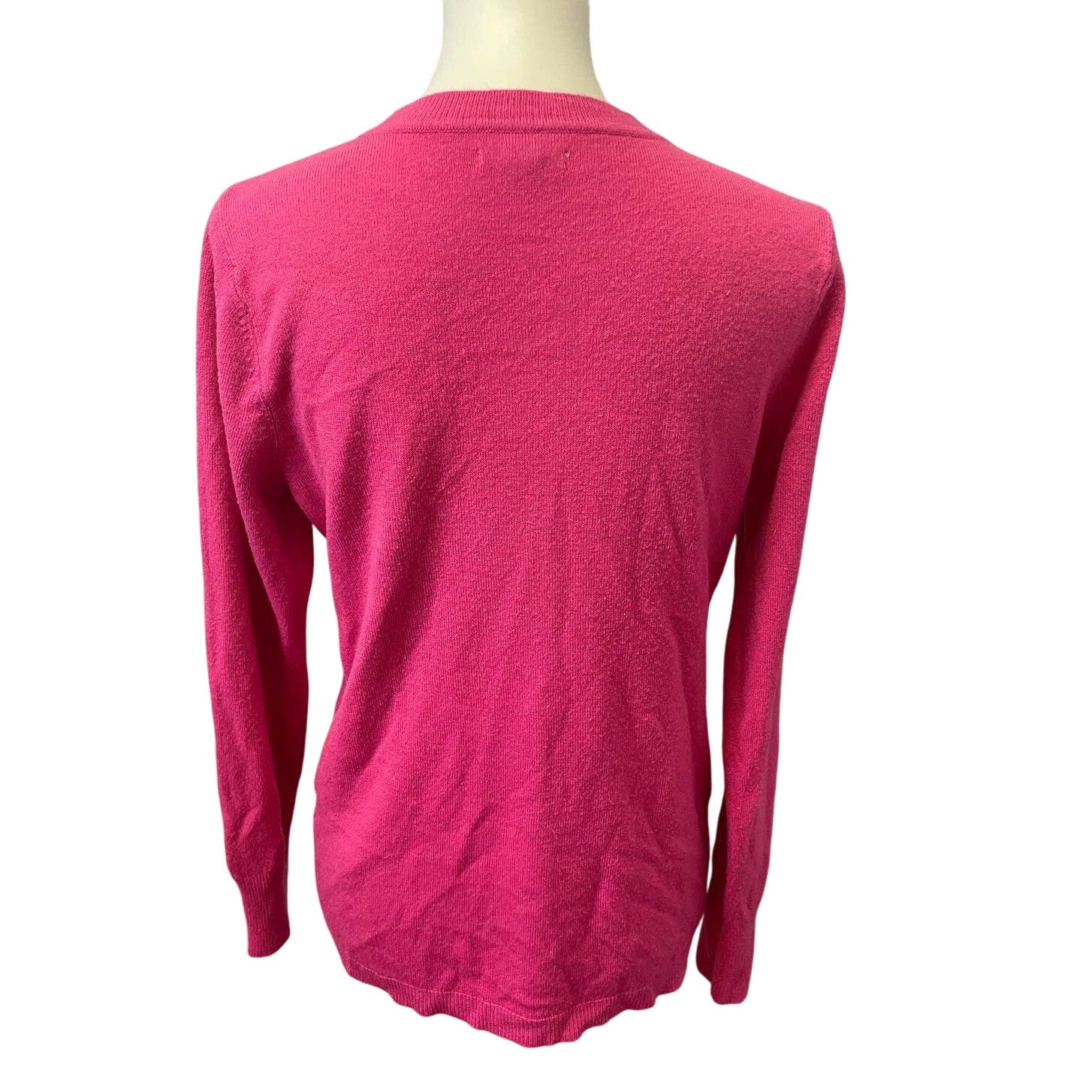 Croft & Barrow Womens Medium Long Sleeve Acrylic Crew Neck Pullover Sweater