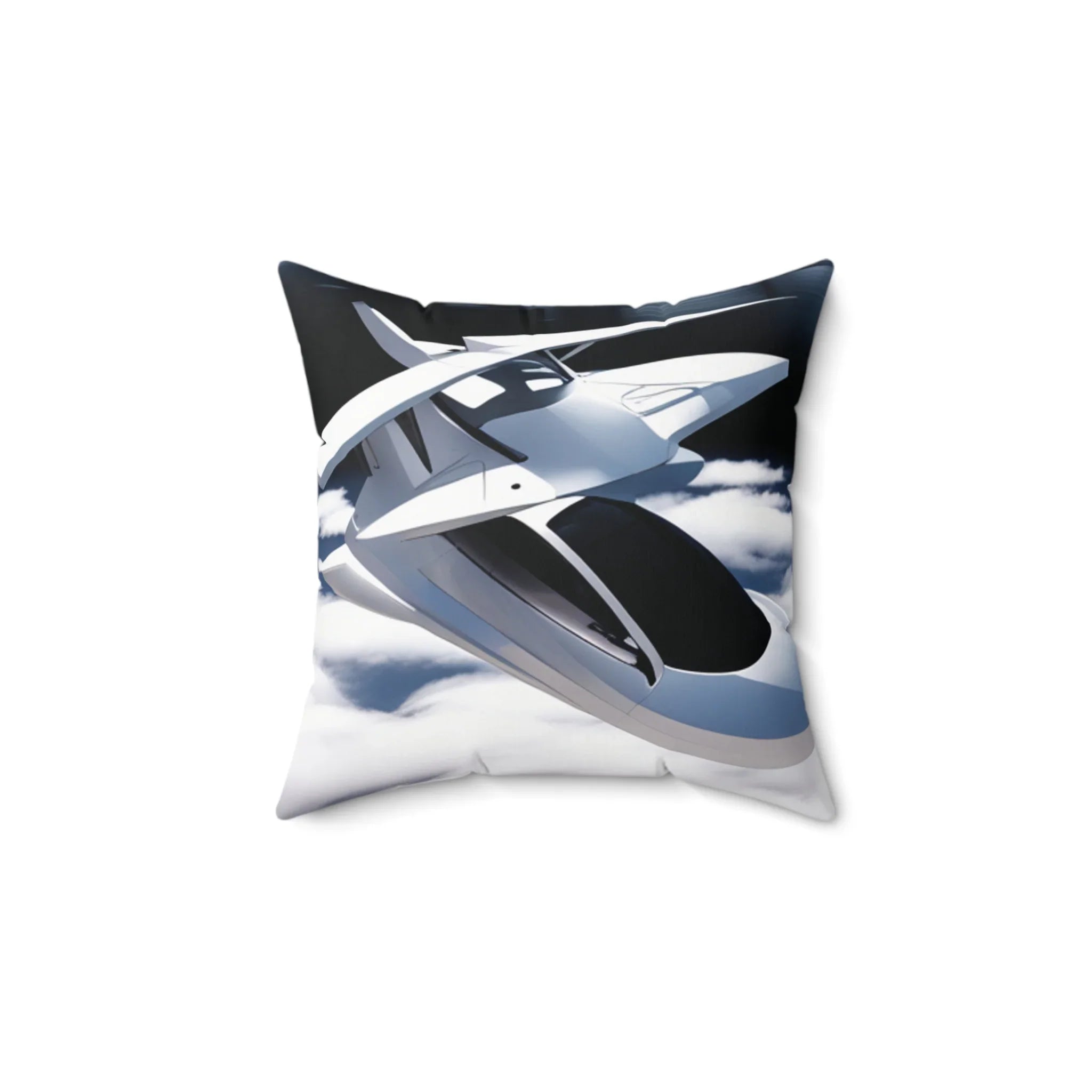 Furturistic Space Travel Square Pillow - Kids Edition