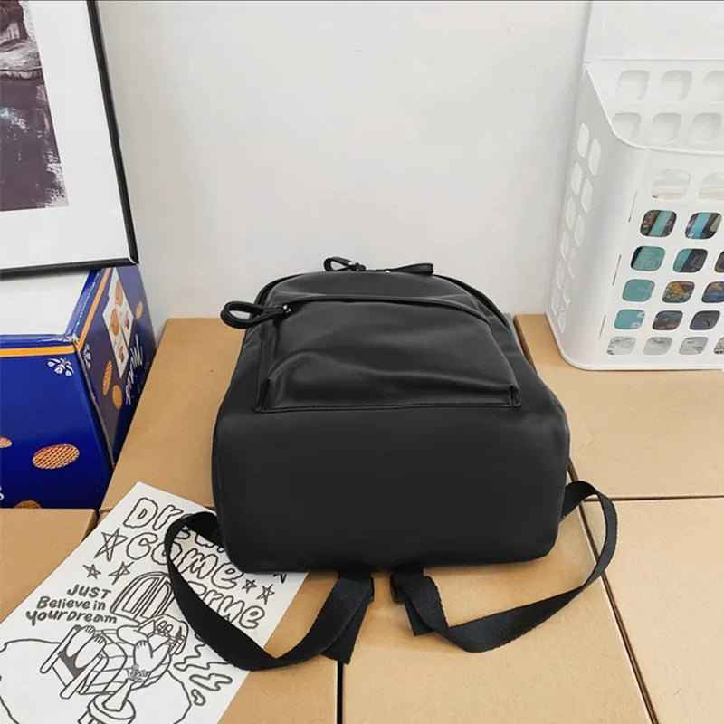 Elegant Leather Backpack Bag : With Fancy Zipper