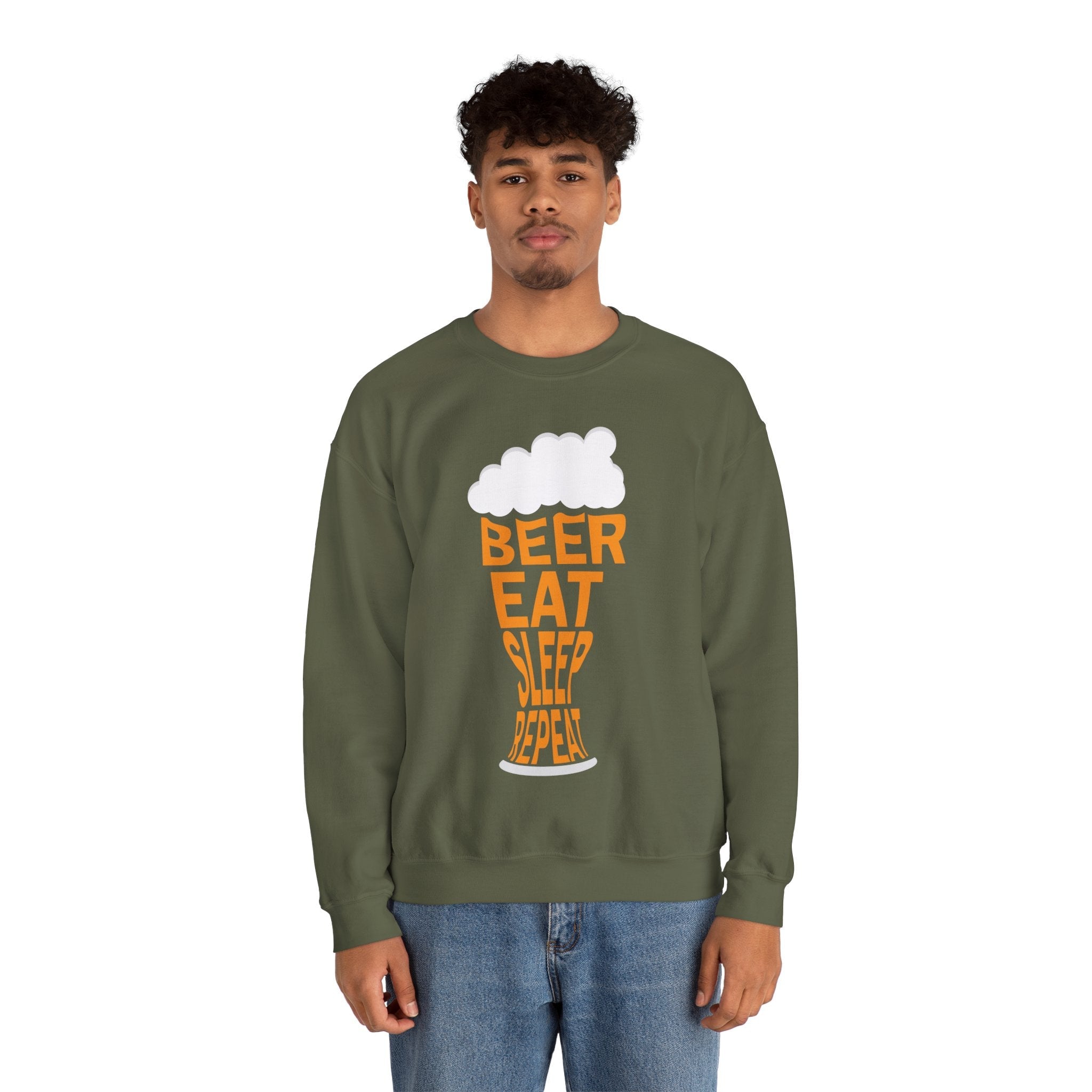 Beer Eat Sleep Repeat Crewneck Sweatshirt