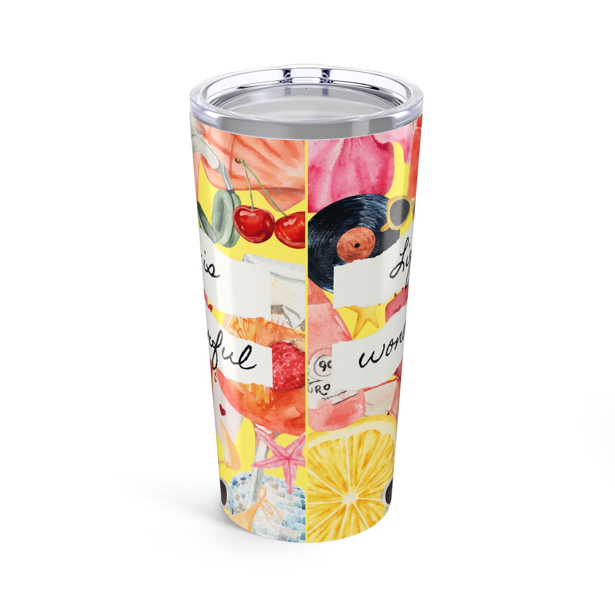 Butter Yellow Vibrant Inspirational Tumbler 20oz - Inspirational Quote, Eco-Friendly Drinkware, Summer Sips, Gift for Friends, Travel Mug