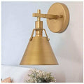 Gepow Gold Wall Sconce Antique Light Fixture For Bedroom Bathroom