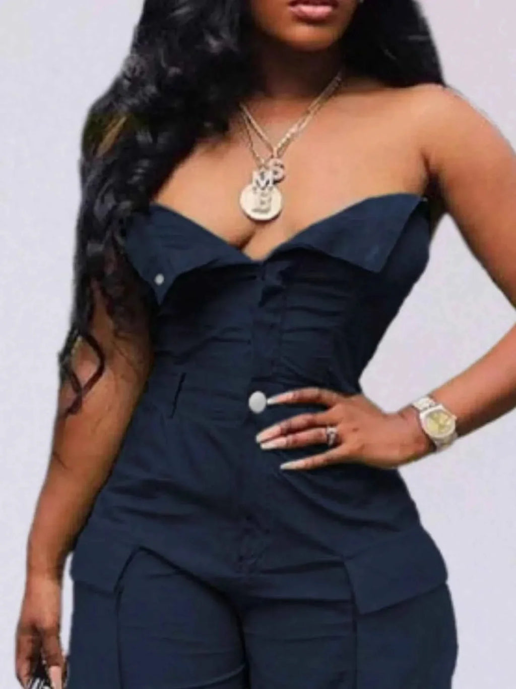 Tube Snap Down : Cargo Jumpsuit