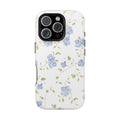 Customizable: Blue Floral Impact-Resistant Phone Case