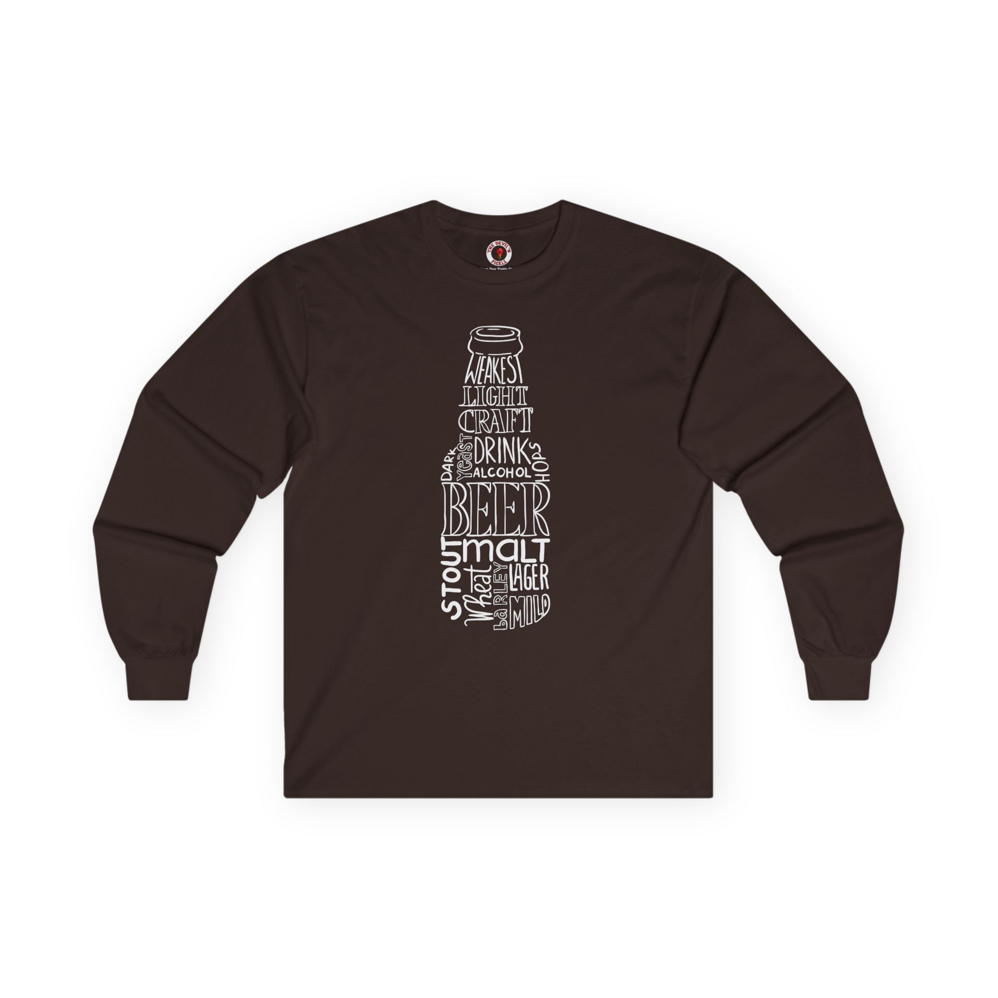 Beer Bottle of Words Long Sleeve Tee