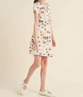 Girls' Ruched Front Floral Dress