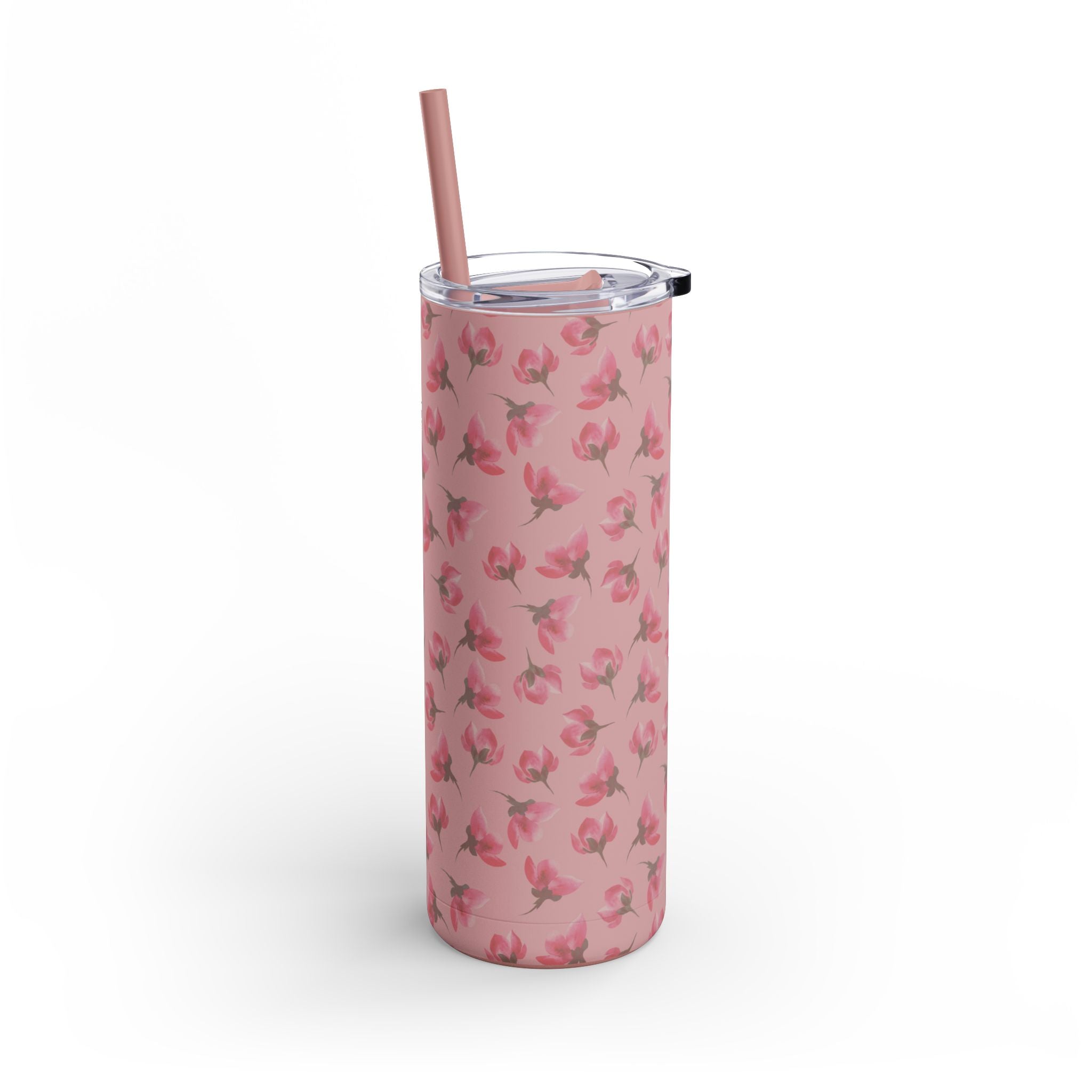 Customizable: Floral Pattern Tumbler, Personalized Gift for Coffee Lovers, Travel Mug for Women, Insulated Drinkware, Trendy Water Bottle